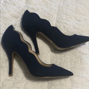 Royal Blue Scalloped Heel